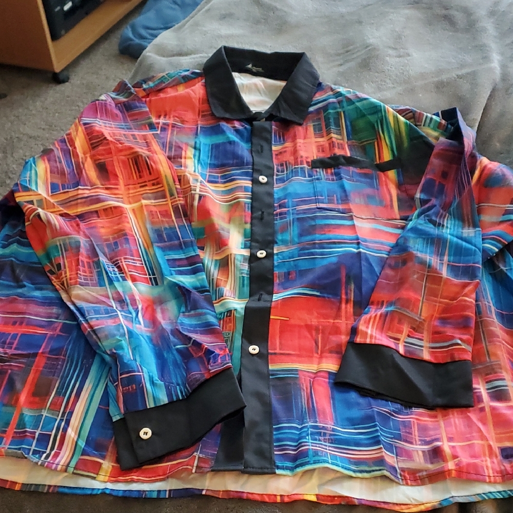 Multicolor Abstract Men's Shirt